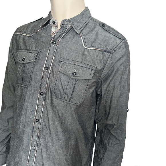 David Bitton Buffalo Shilo Cannon Combo Shirt Utility Cowboy Western Rare Y2K - Picture 11 of 16